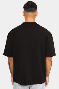 Dropsize Super Heavy Front Embo T-Shirt Black