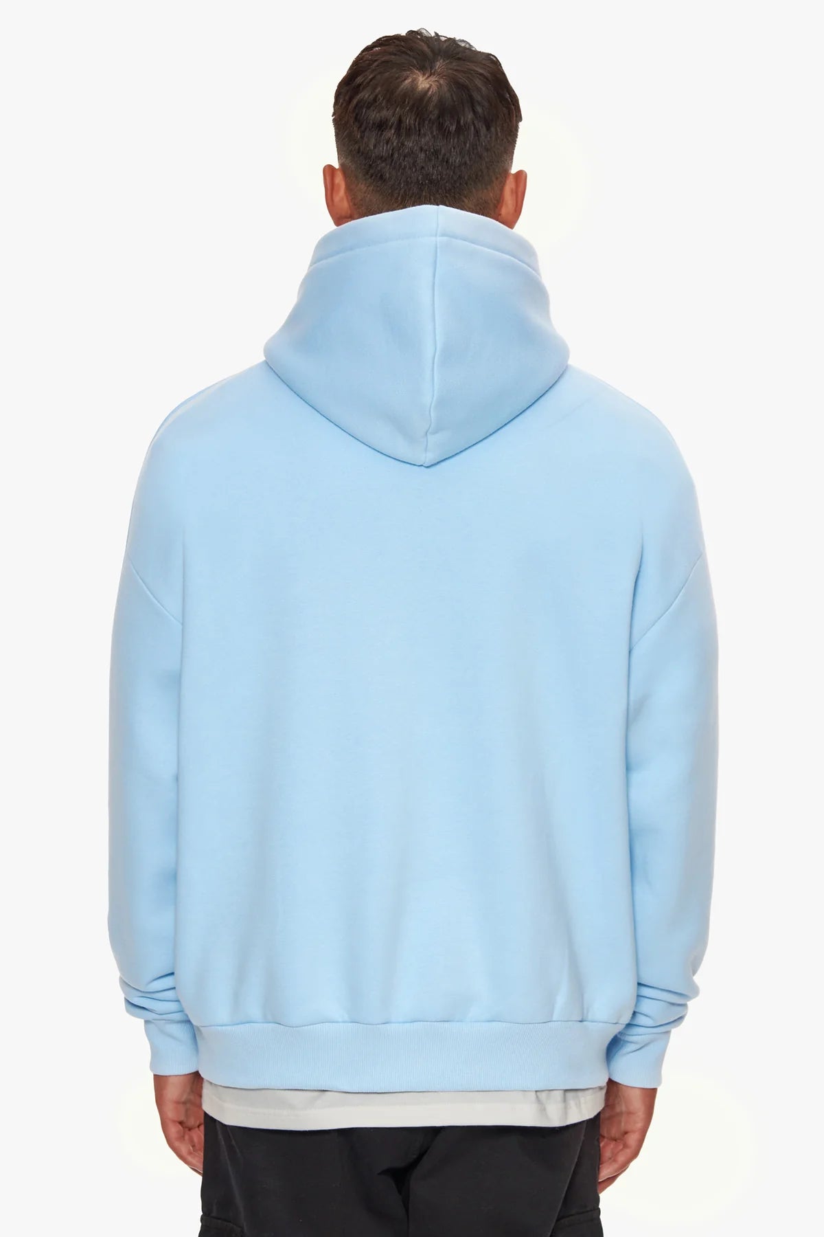 Dropsize Heavy Oversize Flat Front Hoodie Baby Blue