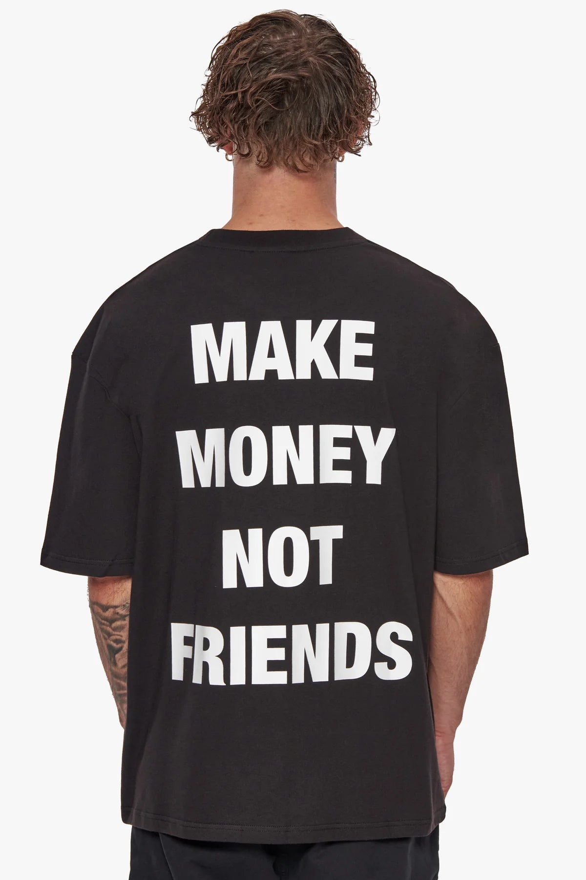 Dropsize Heavy Oversize Make Money T-Shirt Black