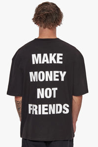 Dropsize Heavy Oversize Make Money T-Shirt Black