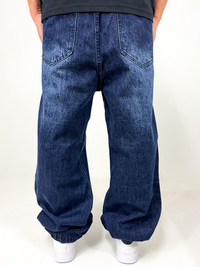 Dada Supreme Patchwork Baggy Jeans Dark Blue - Soulsideshop