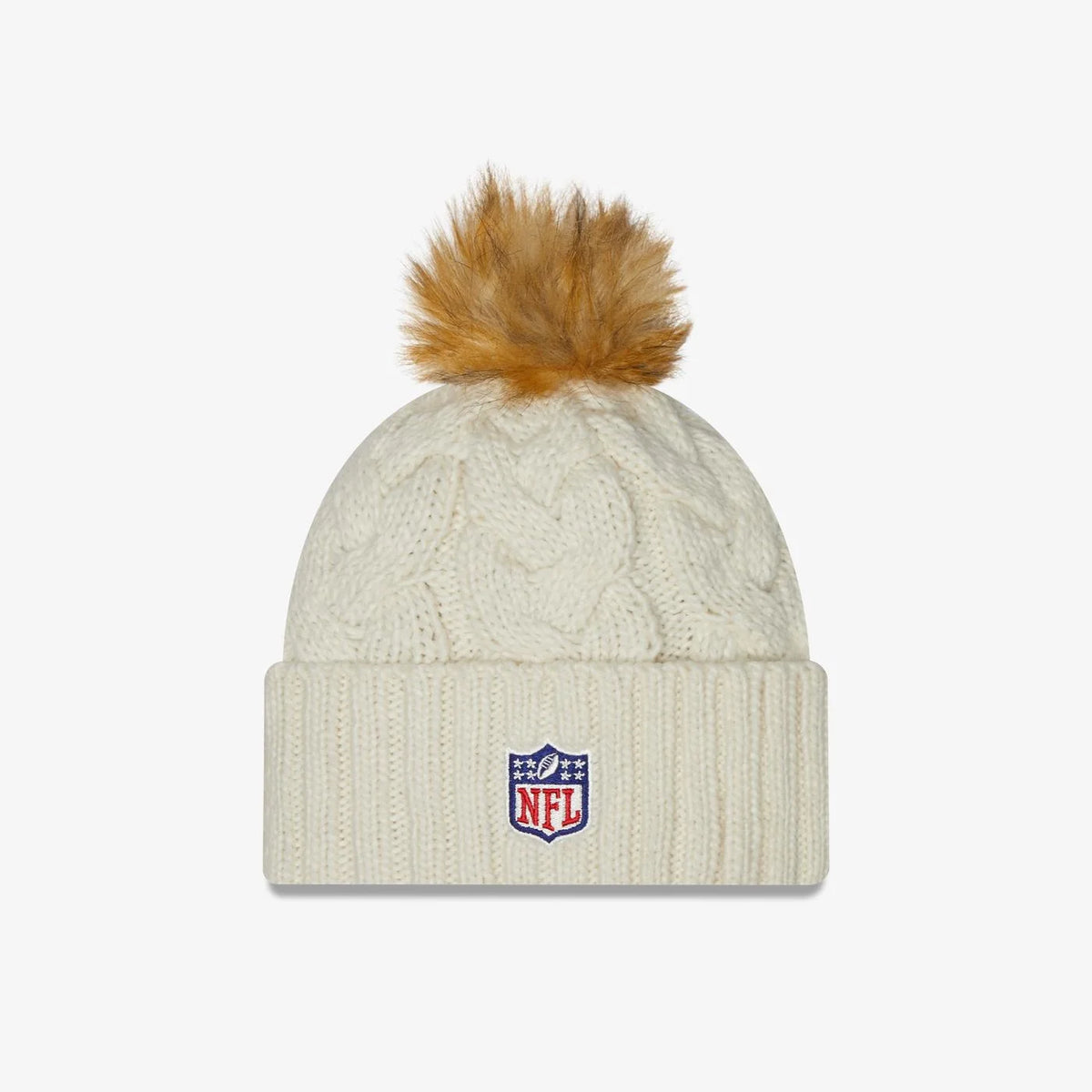 New Era NFL New York Giants Pom Knit Beanie Creme