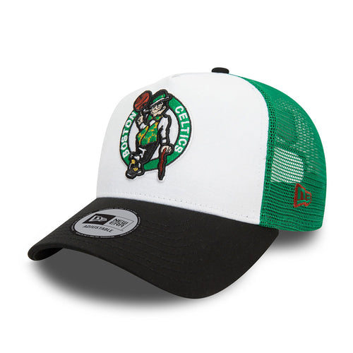New Era Boston Celtics NBA 9FORTY A-Frame Trucker Cap Black