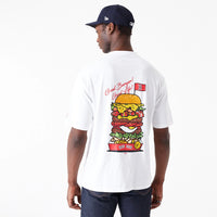 New Era Boston Red Sox MLB Burger Graphic Oversized T-Shirt White - Soulsideshop