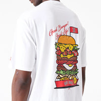 New Era Boston Red Sox MLB Burger Graphic Oversized T-Shirt White - Soulsideshop