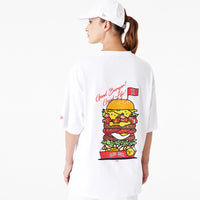 New Era Boston Red Sox MLB Burger Graphic Oversized T-Shirt White - Soulsideshop