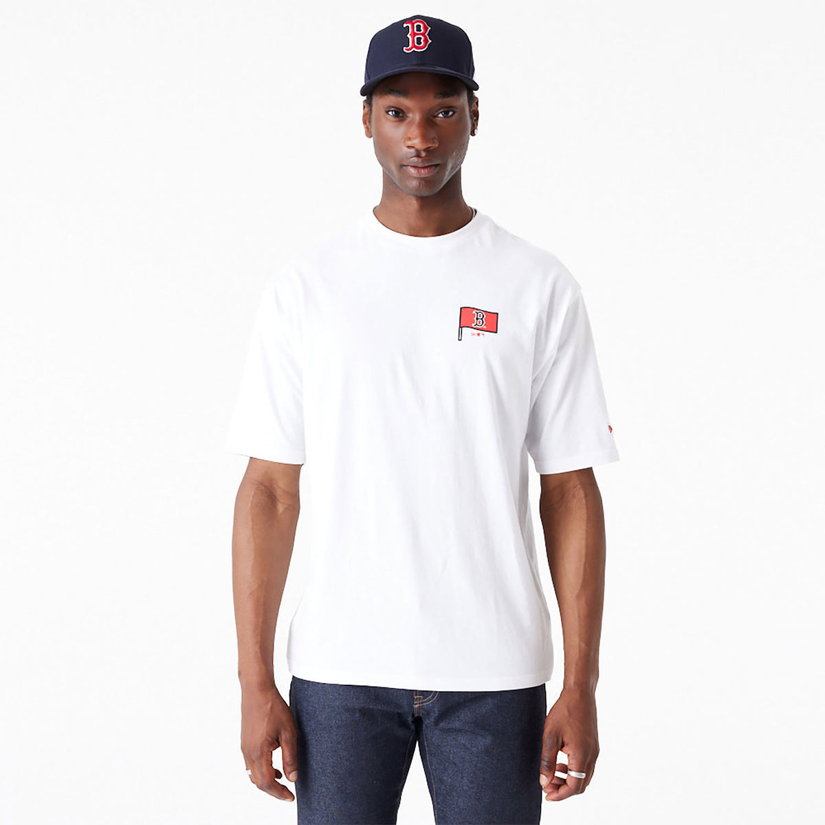 New Era Boston Red Sox MLB Burger Graphic Oversized T-Shirt White - Soulsideshop