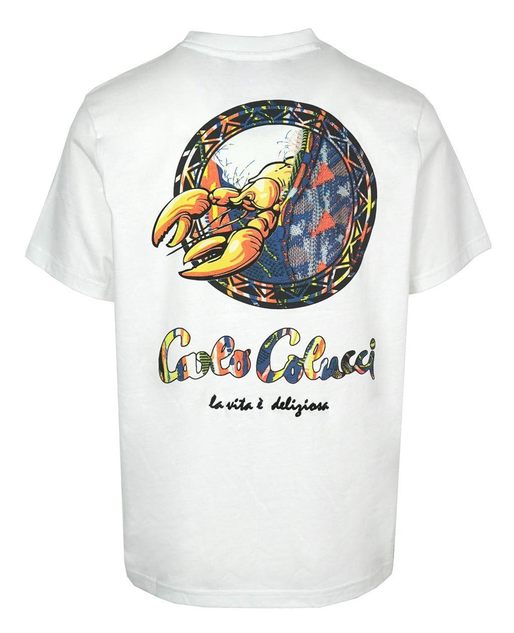 Carlo Colucci Lobster T-Shirt White - Soulsideshop