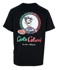 Carlo Colucci Milano Print T-Shirt Black - Soulsideshop