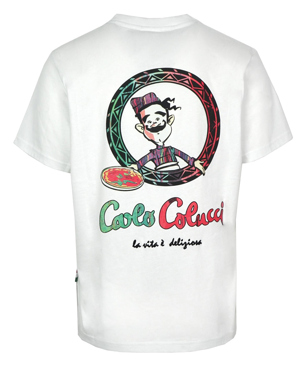 Carlo Colucci Milano Print T-Shirt White - Soulsideshop