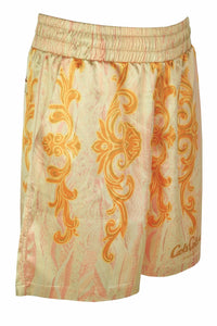 Carlo Colucci Ruffle Satin Optik Shorts Yellow - Soulsideshop