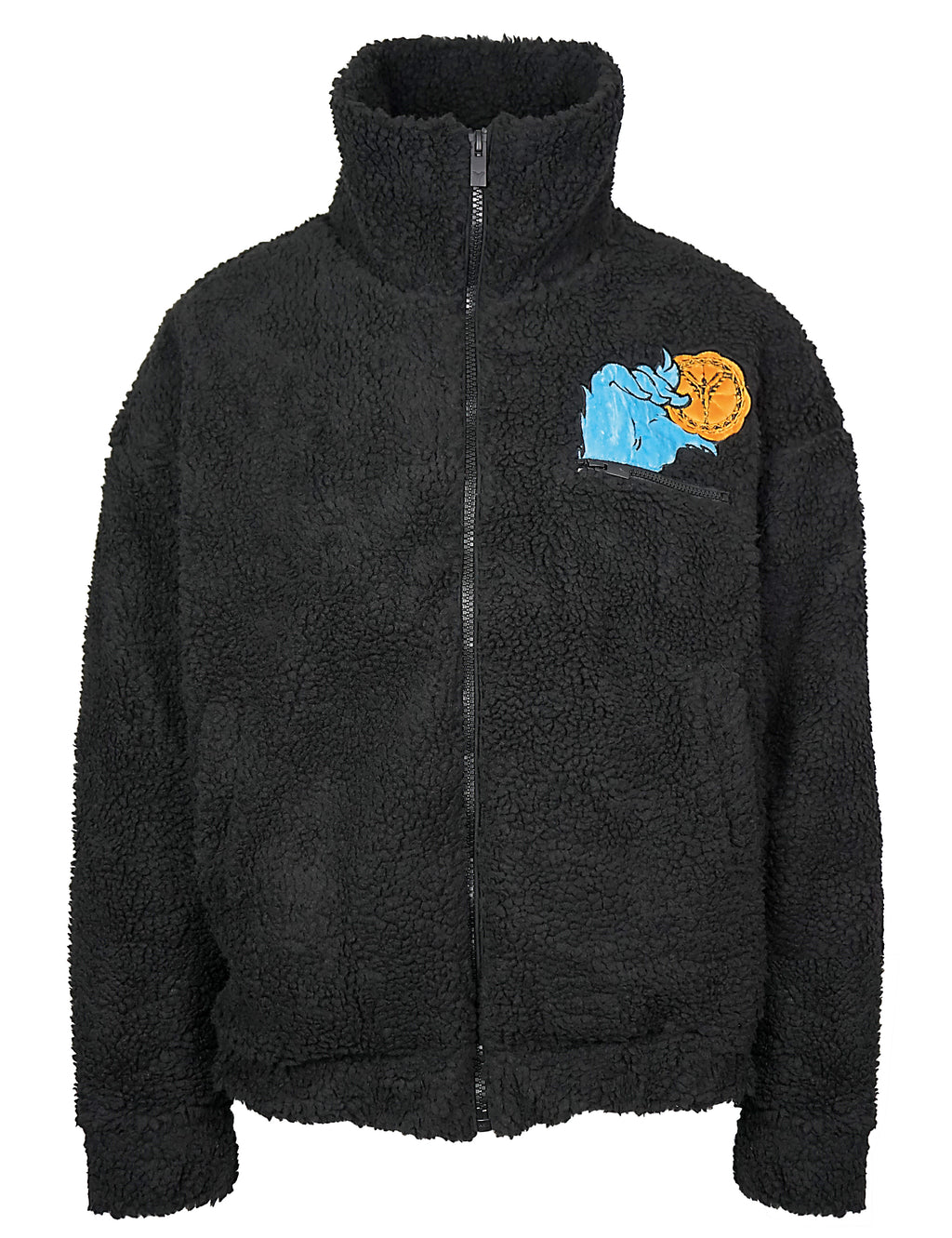 Carlo Colucci Sesame Street Krümelmonster Oversize Teddy Jacke Black