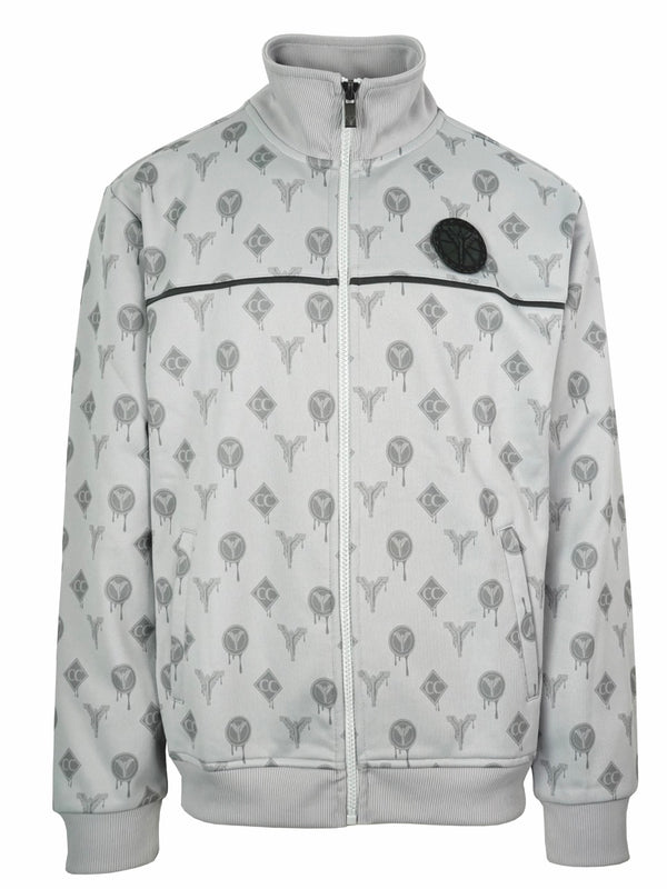 Carlo Colucci All Over Logo Print Trackjacket Grey