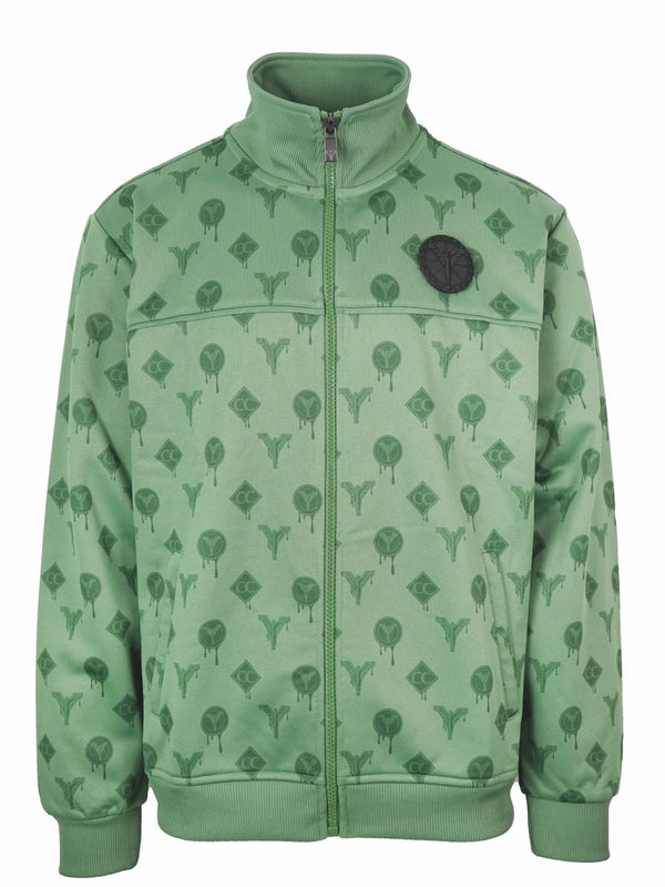 Carlo Colucci All Over Logo Print Trackjacket Green