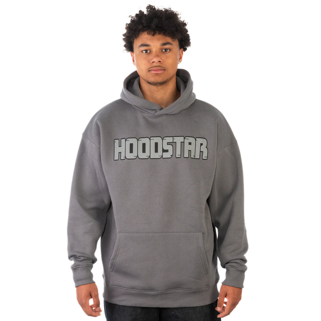 Hoodstar Oversize Logo Hoodie Grey