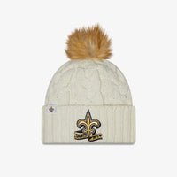 New Era NFL New Orleans Saints Pom Knit Beanie Creme