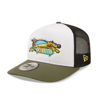 New Era CatDog Logo A-Frame Trucker Cap White/Green