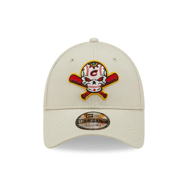 New Era Skulls The League 9FORTY Verstellbare Cap Creme