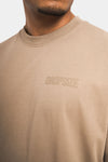 Dropsize Heavy Oversize HD Print T-Shirt Silver Mink