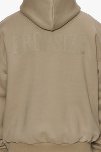 Dropsize Heavy Oversize HD Print Hoodie Weathered Teak