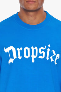 Dropsize Heavy Oversize Logo T-Shirt Royal Blue