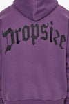 Dropsize Heavy Oversize Backprint Hoodie Washed Purple