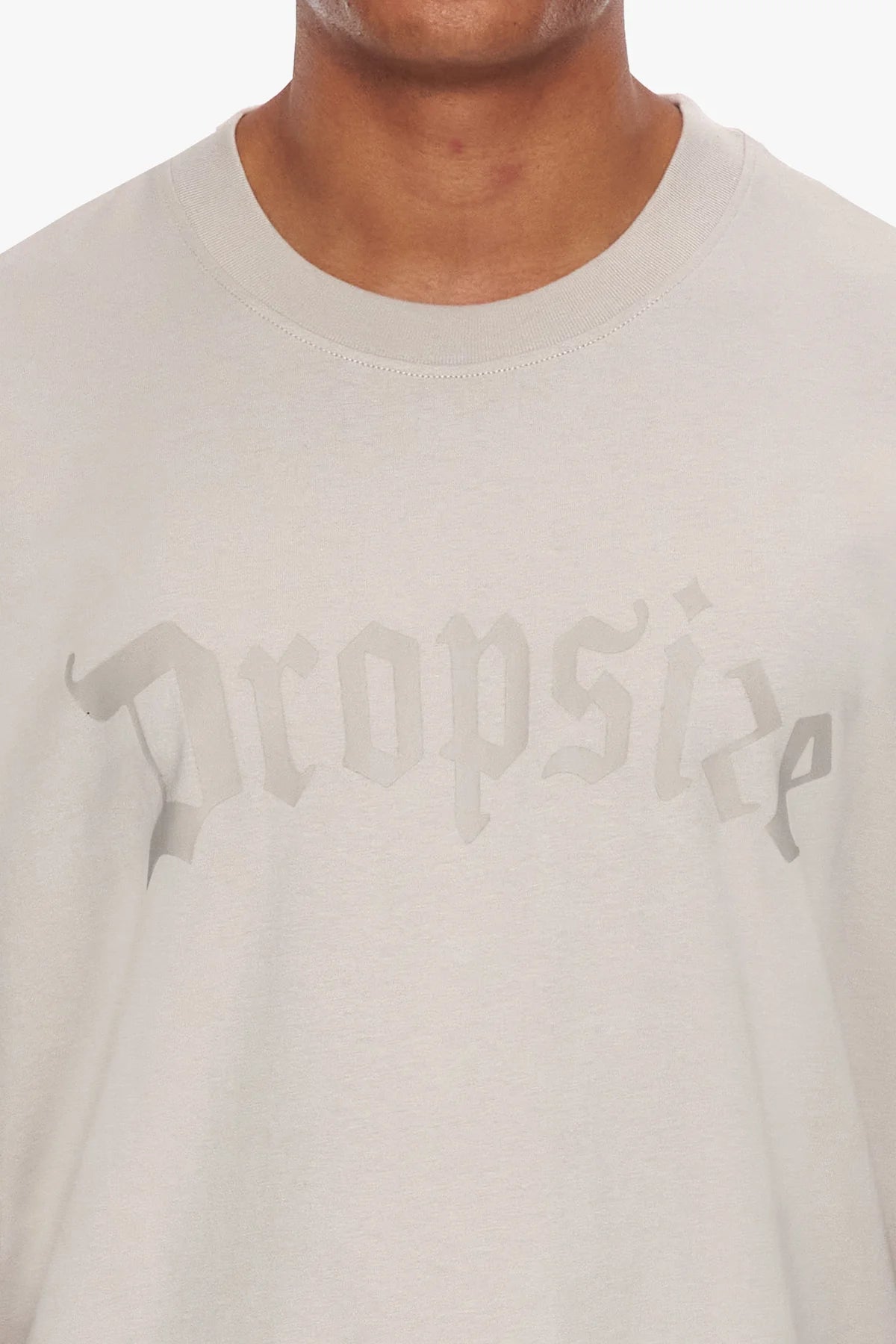 Dropsize Heavy Oversize Logo T-Shirt Moonbeam