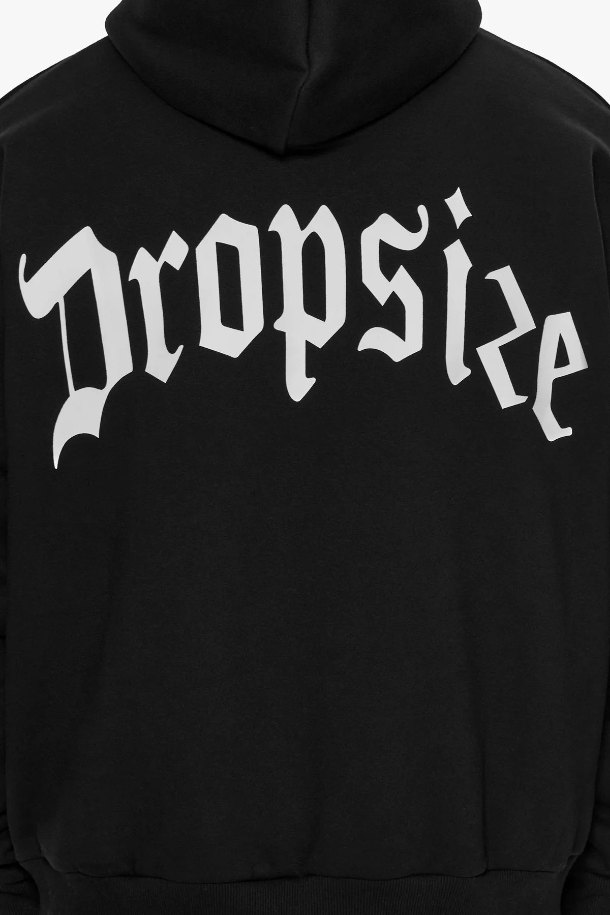 Dropsize Heavy Backlogo Hoodie Black White