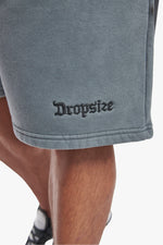 Dropsize Heavy Sweat Embo Sweatshorts Washed Grey