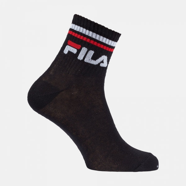 Fila Unisex Quater Socks 6 Pairs Pack Black