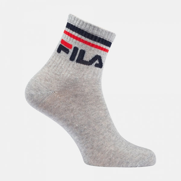 Fila Unisex Quater Socks 6 Pairs Pack Grey