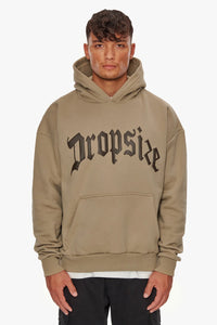 Dropsize Heavy Frontlogo Hoodie Weathered Teak Chocolate