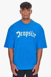 Dropsize Heavy Oversize Logo T-Shirt Royal Blue