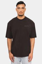 Dropsize Heavy Oversize Eagle T-Shirt Washed Black