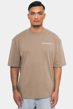 Dropsize Heavy  Oversize Crime T-Shirt Silver Mink