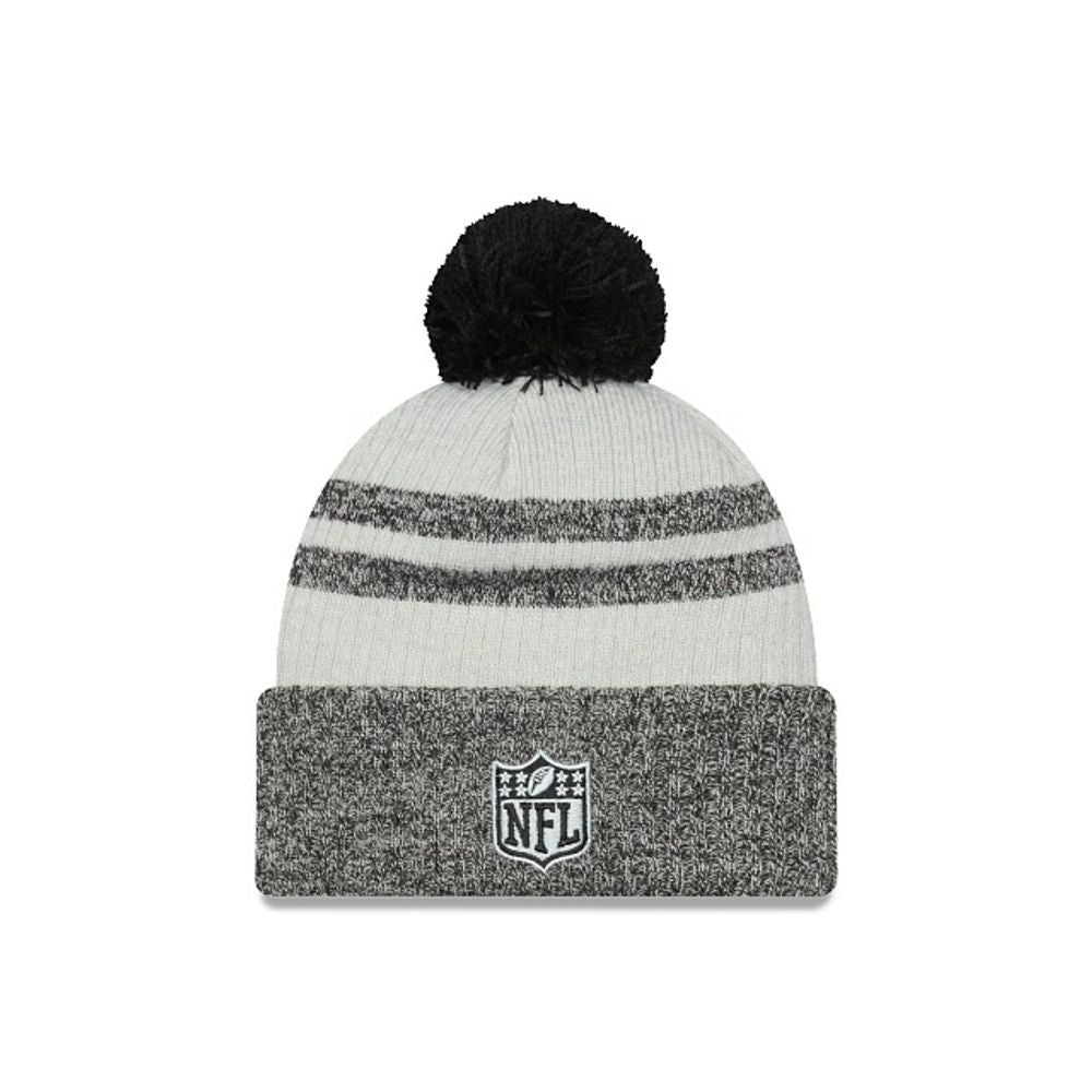 New Era NFL Las Vegas Raiders  Pom Knit Beanie Grey