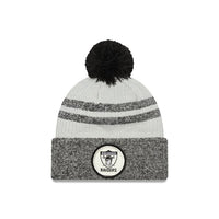 New Era NFL Las Vegas Raiders  Pom Knit Beanie Grey