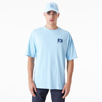 New Era La Dodgers MLB Burger Graphic Oversized T-Shirt Light Blue - Soulsideshop