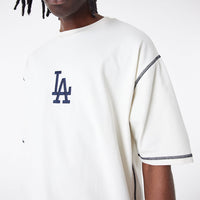 New Era LA Dodgers MLB World Series Oversized T-Shirt Creme White