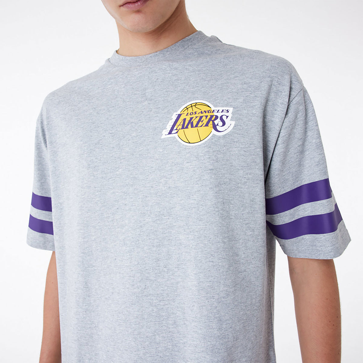 New Era LA Lakers NBA Arch Graphic Oversized T-Shirt Grey