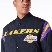 New Era LA Lakers NBA Panel Bomberjacke Black - Soulsideshop