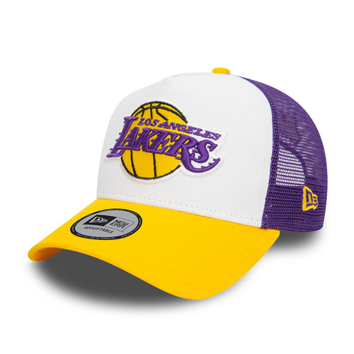 New Era LA Lakers NBA 9FORTY A-Frame Trucker Cap Yellow