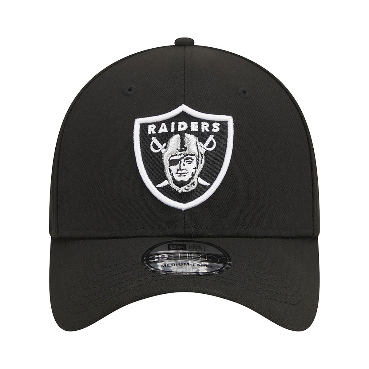 New Era Las Vegas Raiders NFL Team Logo 39THIRTY Stretch Fit Cap Black - Soulsideshop