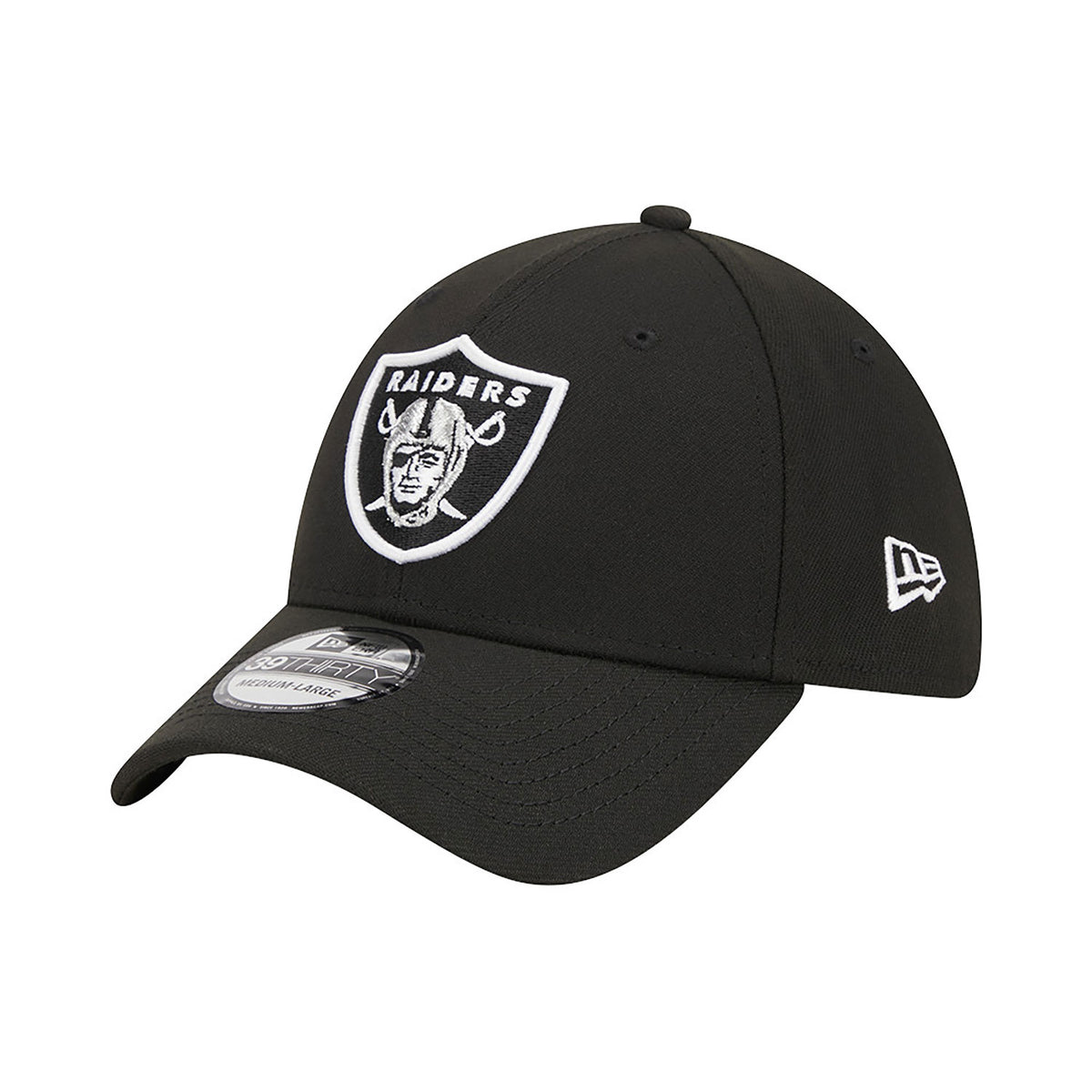New Era Las Vegas Raiders NFL Team Logo 39THIRTY Stretch Fit Cap Black - Soulsideshop