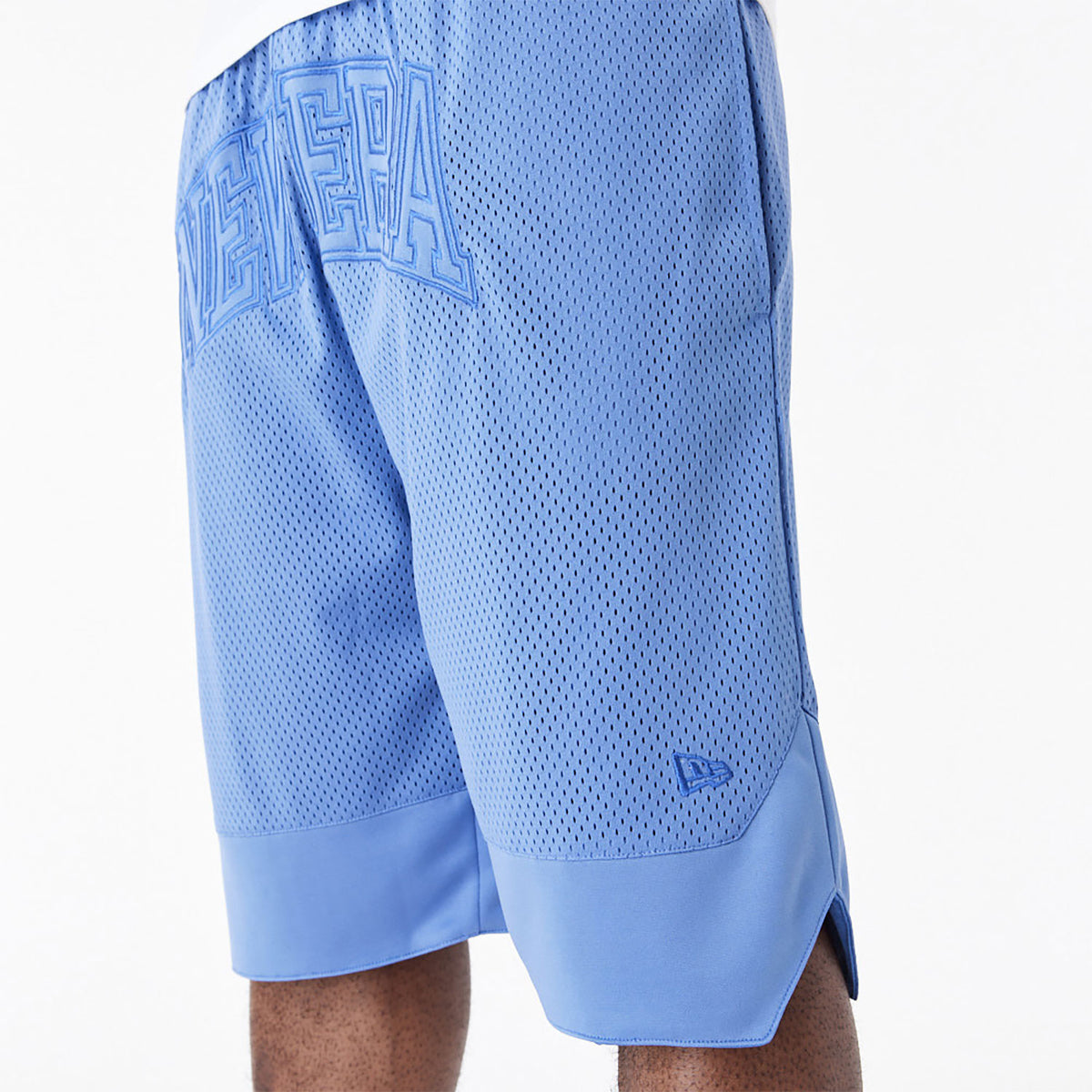 New Era Arch Logo Mesh Shorts Blue