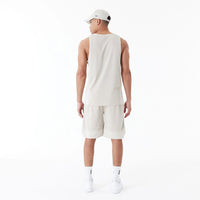 New Era Arch Logo Mesh Tank Top Beige