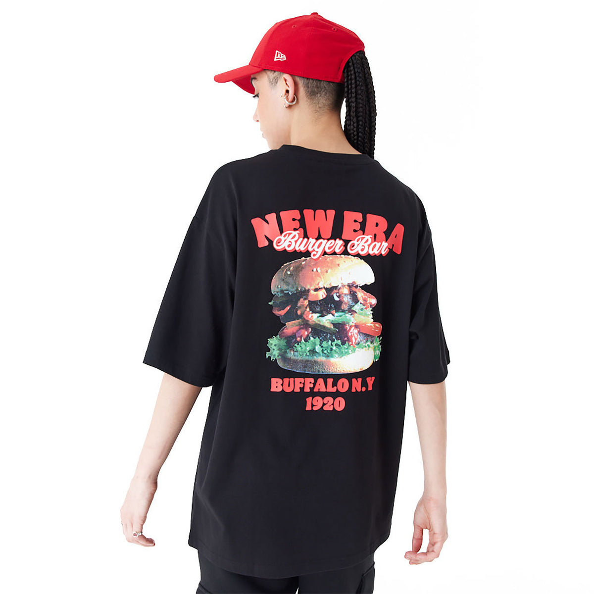 New Era Food Graphic Oversized T-Shirt Black