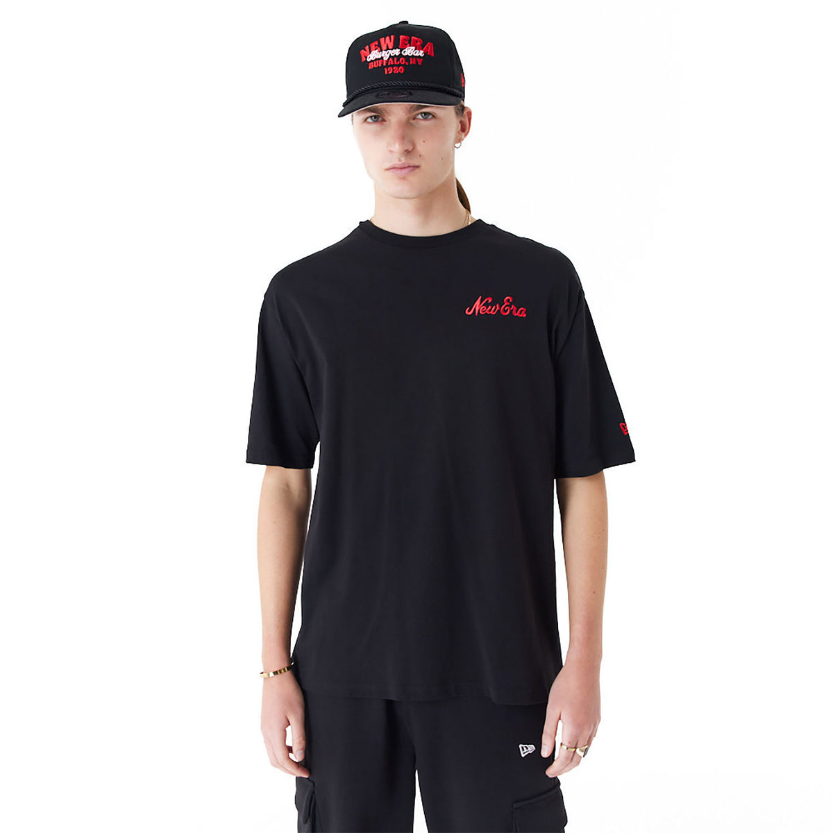 New Era Food Graphic Oversized T-Shirt Black