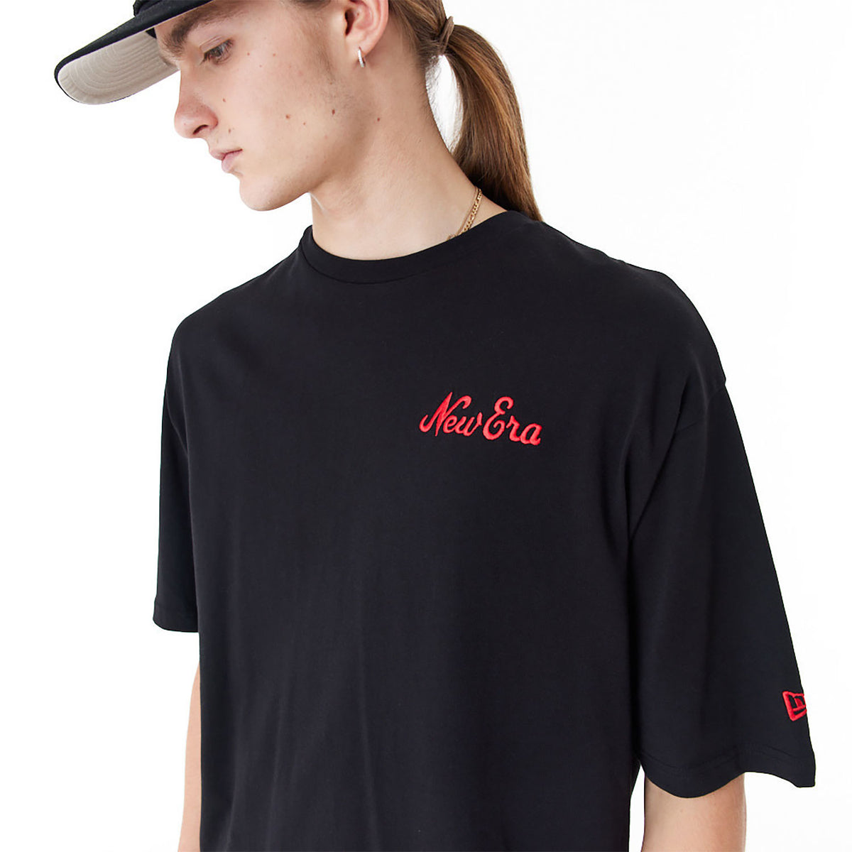 New Era Food Graphic Oversized T-Shirt Black