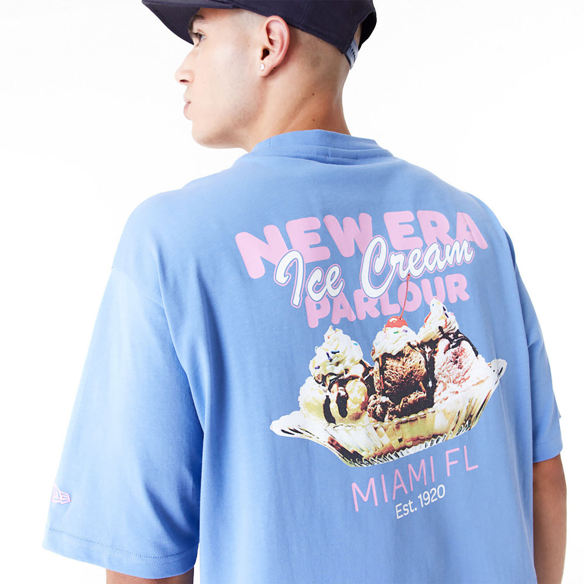 New Era Food Graphic Oversized T-Shirt Blue